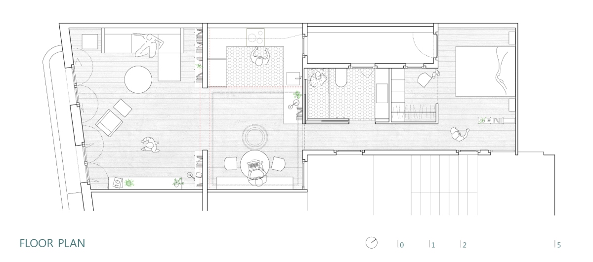 EO arquitectura - Alan's apartment renovation: Floor plan